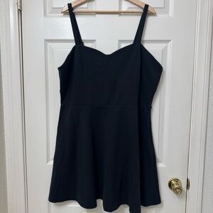 ModCloth Black Sleeveless Mini Dress Fit & Flare Plus Size 2X Adjustable Straps